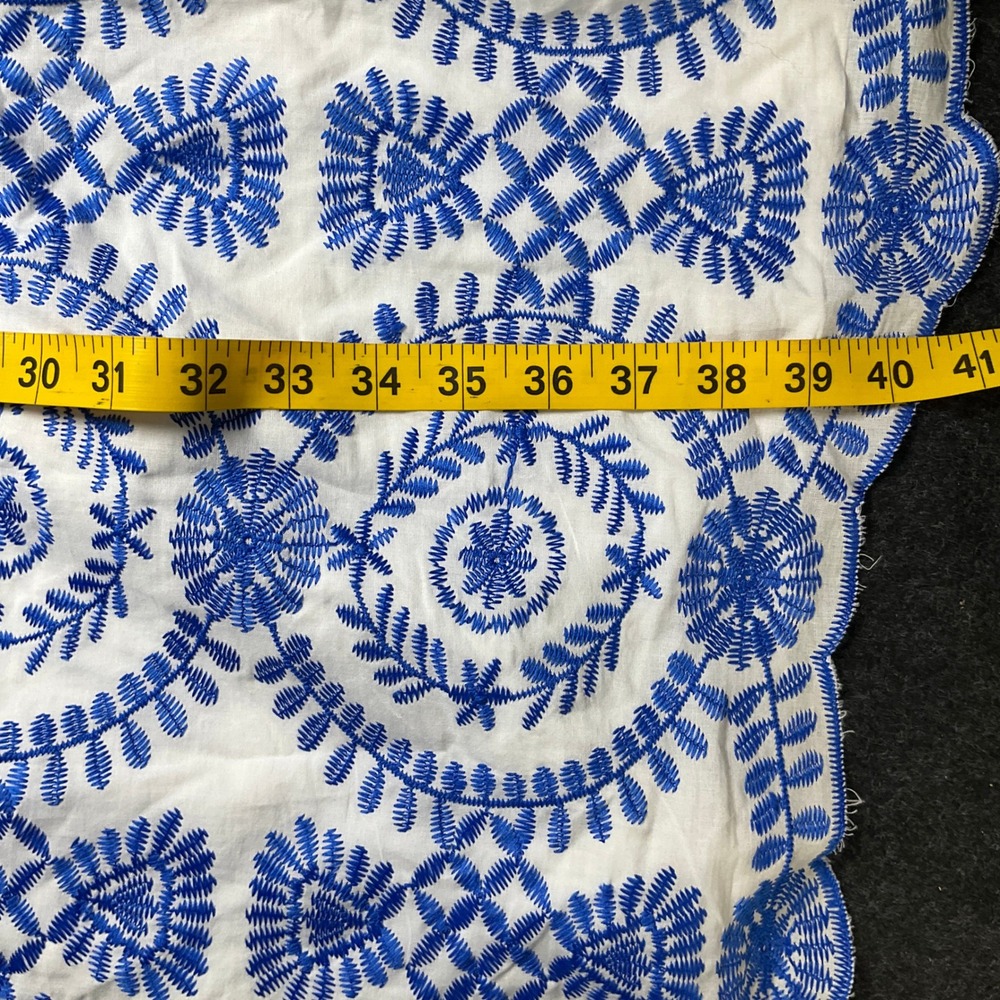 Jessica Howard Dress Womens 18W White Blue Embroidered Medallion Boho Classic - Picture 5 of 9